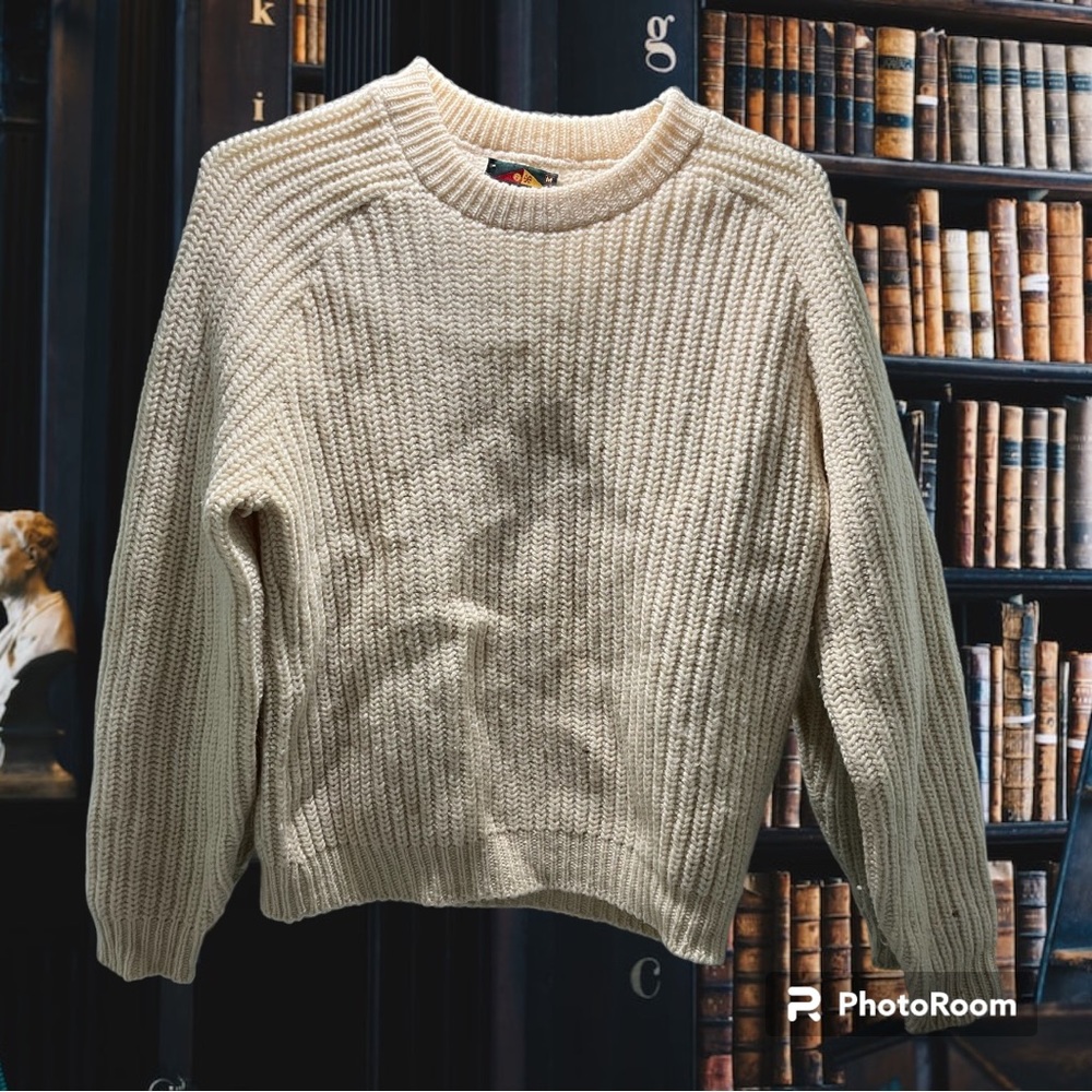 Vintage 100% Pure Wool Alps Cream Sweater